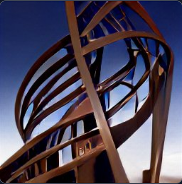 image generated with AI craiyon prompt high definition virus Tatlin Tower Tower Babel abstract
